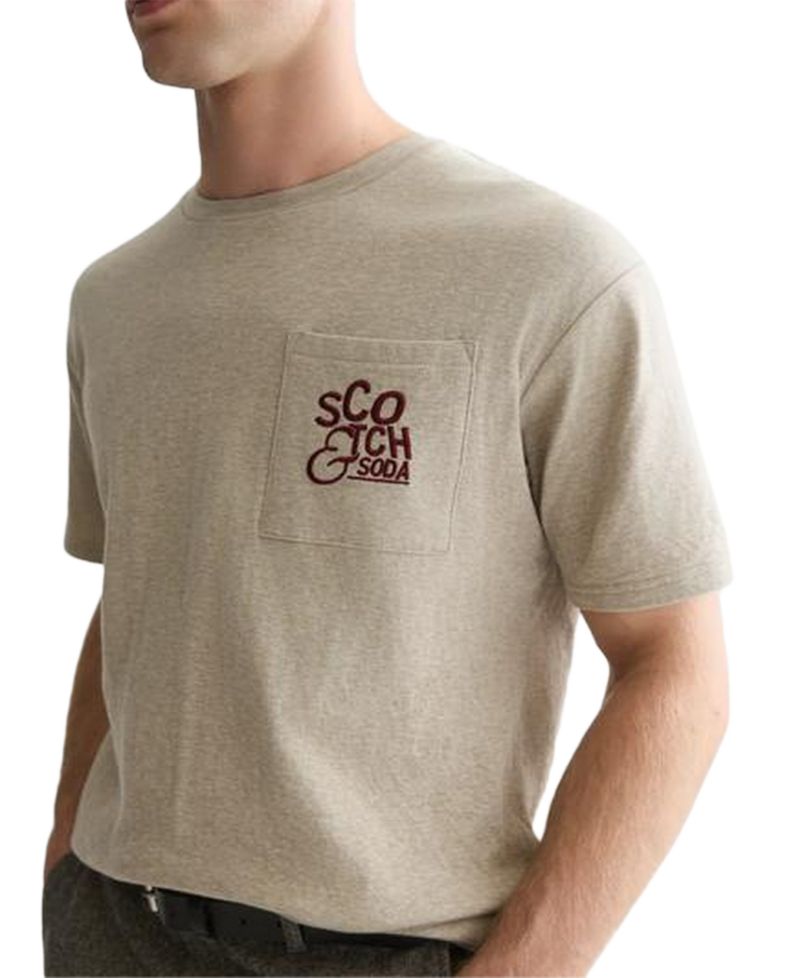 Men's Bonded Chest Pocket Artwork Crewneck T-Shirt