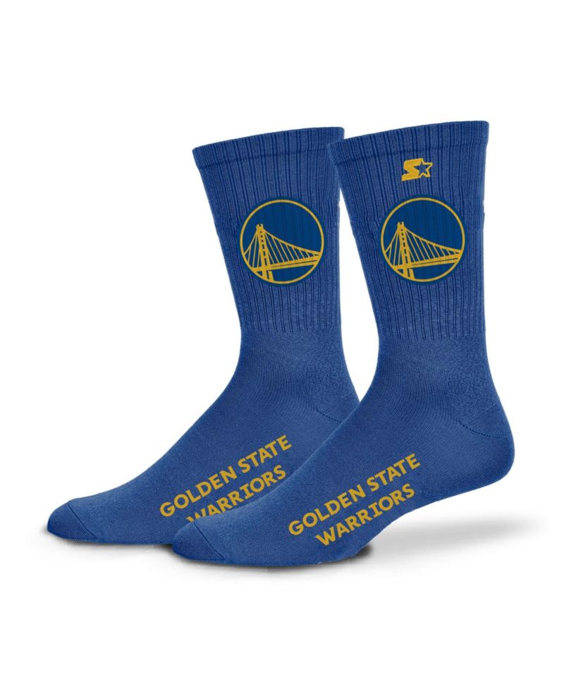 Men's and Women's Blue Golden State Warriors Satin Crew Socks