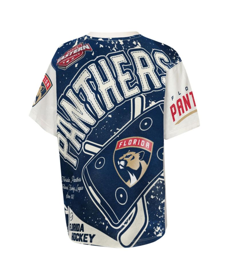 Big Boys and Girls Cream Florida Panthers Top Player T-Shirt