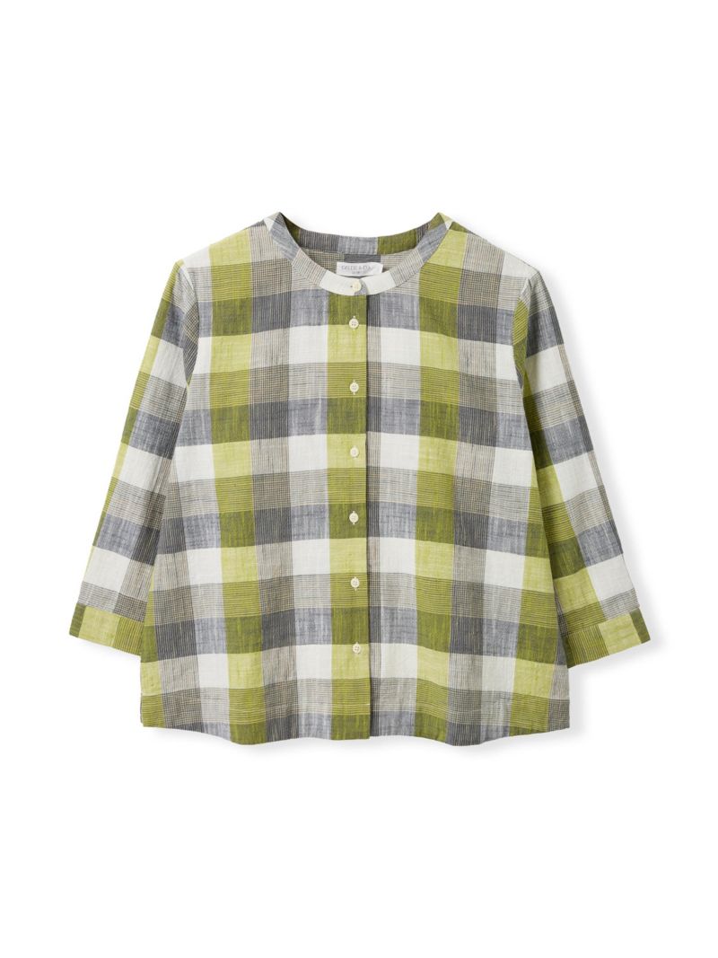 Women's Collarless Swing Blouse