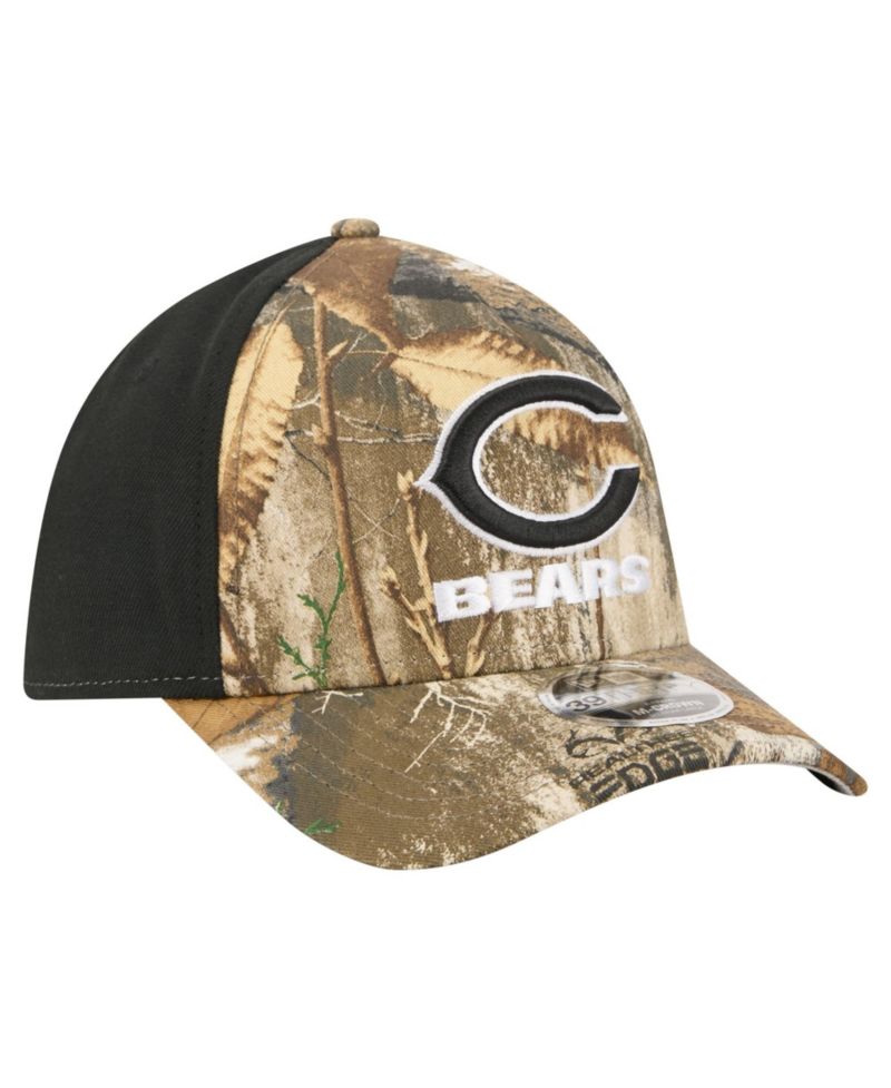 Men's Camo/Black Chicago Bears Team Collection RealTree 39THIRTY M-Crown A-Frame Flex Hat