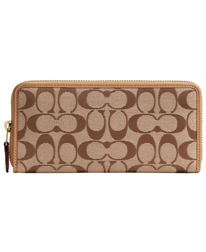 Essential Signature Jacquard Slim Accordion Zip Wallet