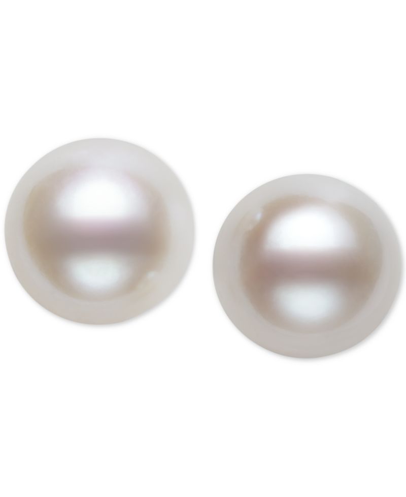 Cultured Freshwater Pearl Stud Earrings (7mm) in 14k Gold