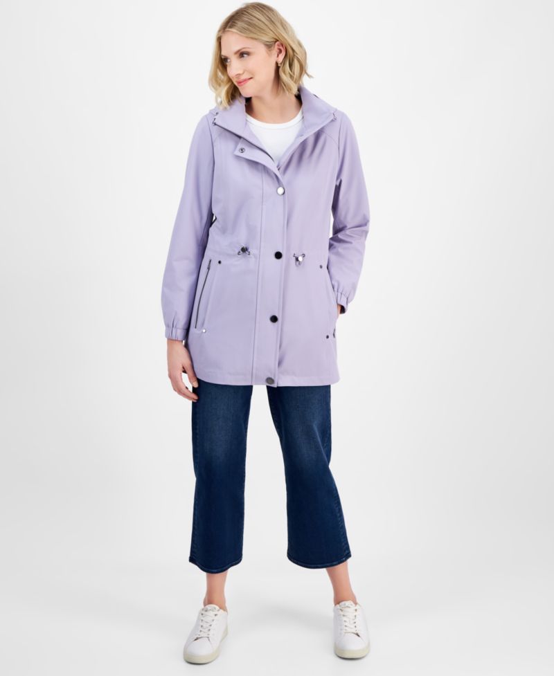 Women's Water-Resistant Hooded Anorak Coat