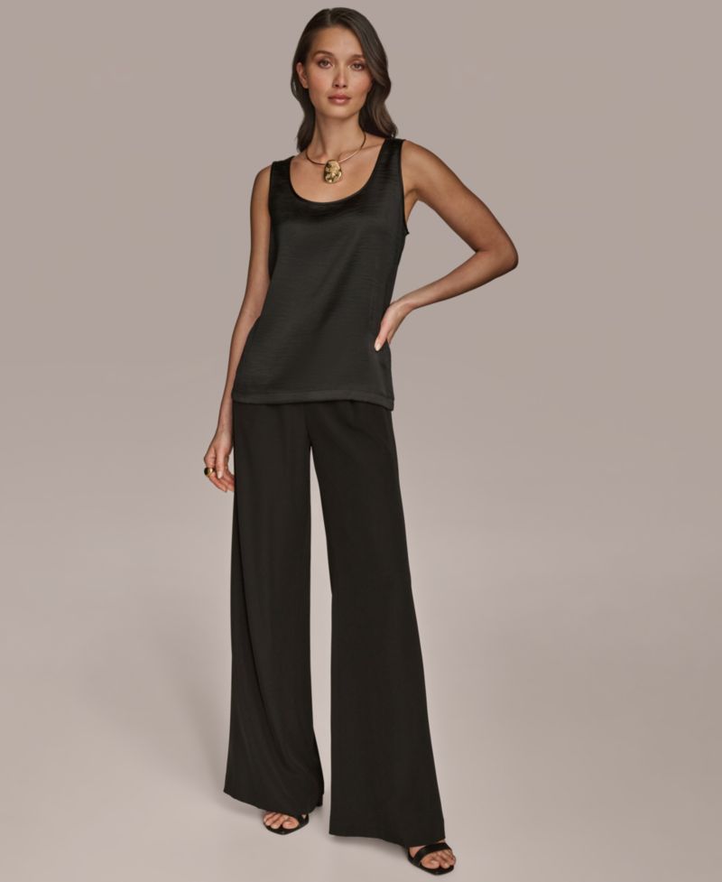 Women's Satin Scoop-Neck Tank Top
