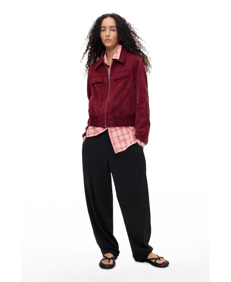 Women's Polyurethane Bomber Jacket