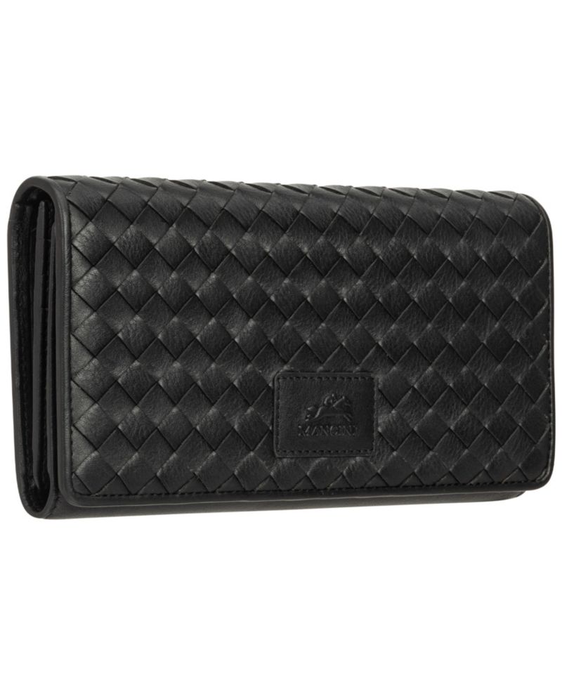 Women's Basket Weave Collection RFID Secure Trifold Wallet