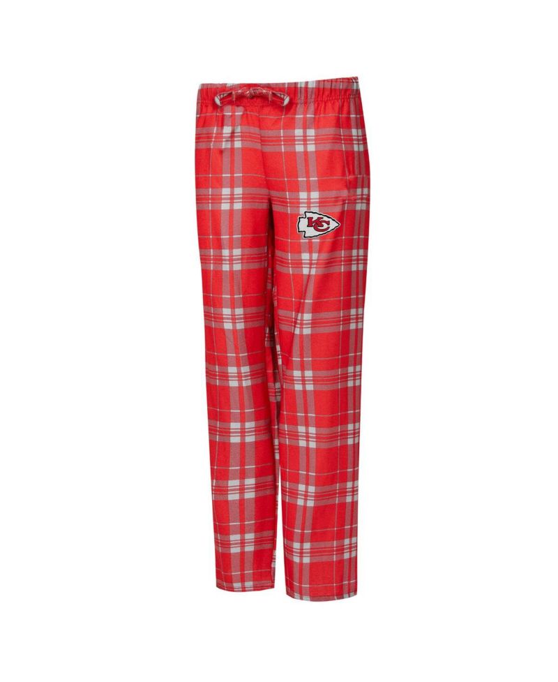 Women's 2-Piece Heather Gray/Red Kansas City Chiefs Regulate Plaid Tank Top and Pants Sleep Set