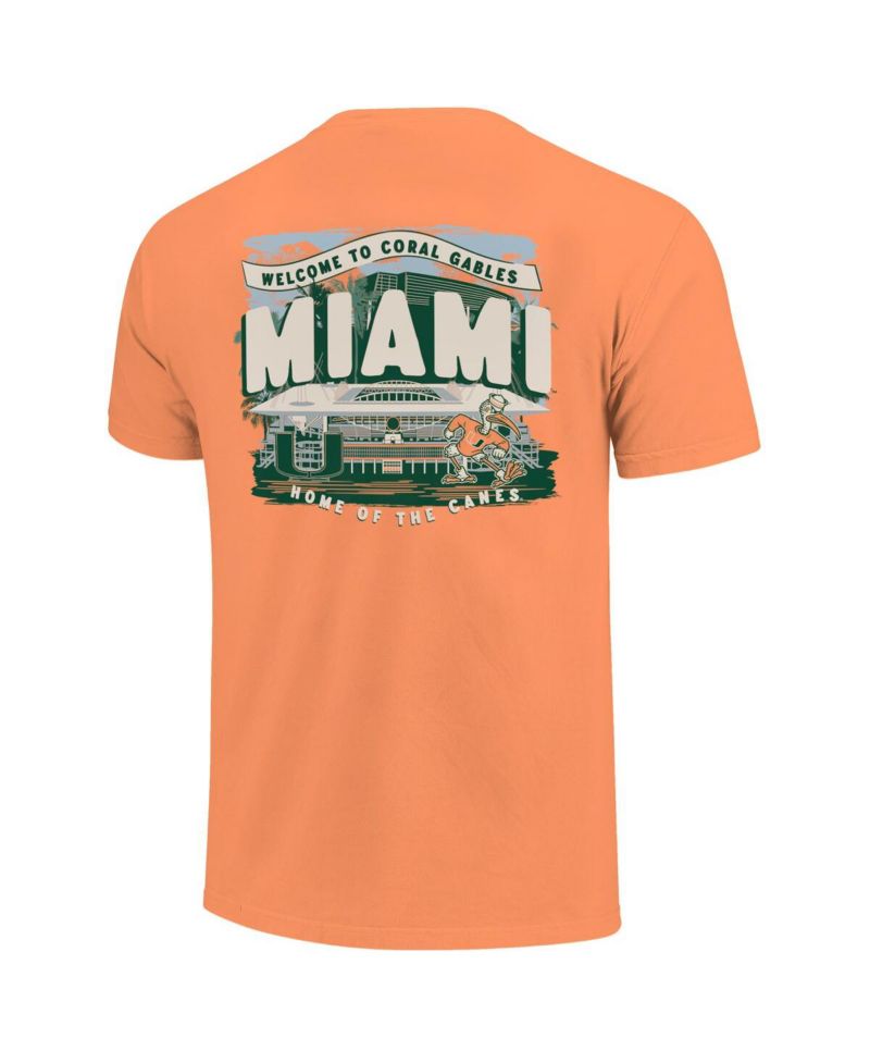 Big Boys and Girls Orange Miami Hurricanes Local Campus Scene T-Shirt