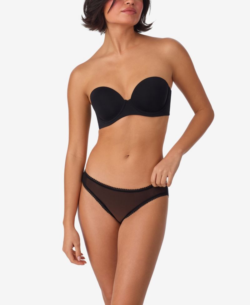 Women's Underwire Strapless Plunging Sleek Micro Bra
