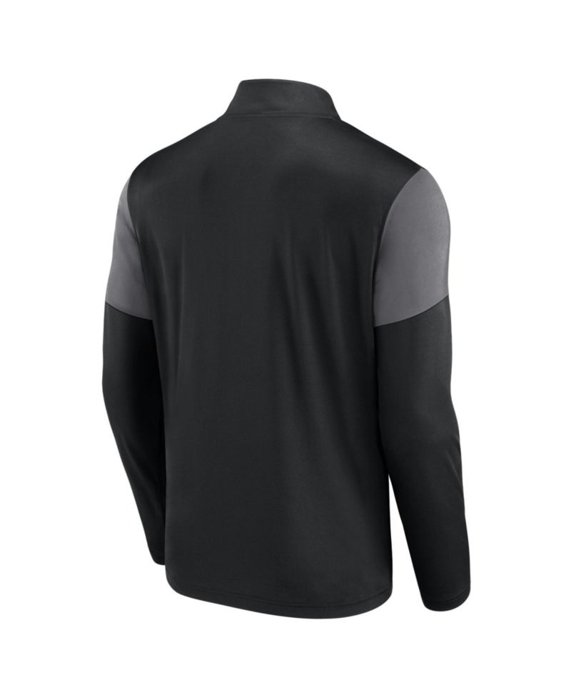 Men's Black Carolina Panthers Primary Quarter-Zip Pullover