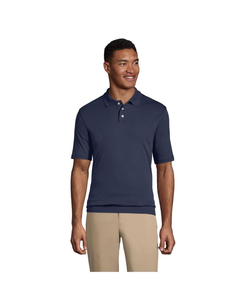 Men's Short Sleeve Banded Bottom Polo Shirt