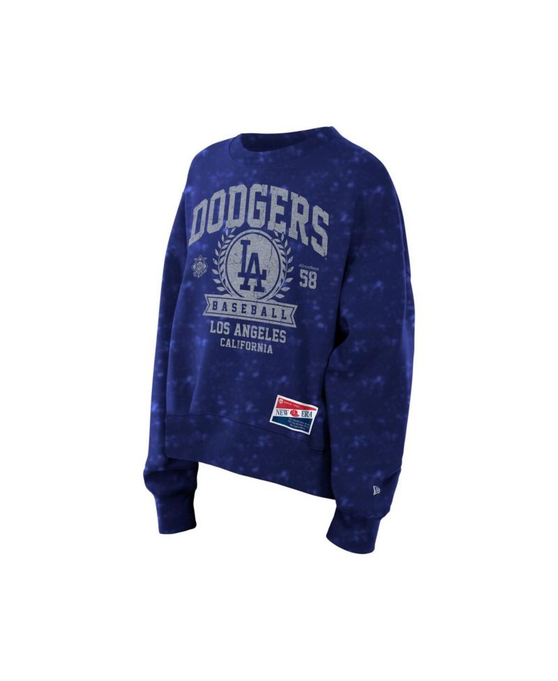 Women's Royal Los Angeles Dodgers Throwback Oversized Boxy Sweatshirt