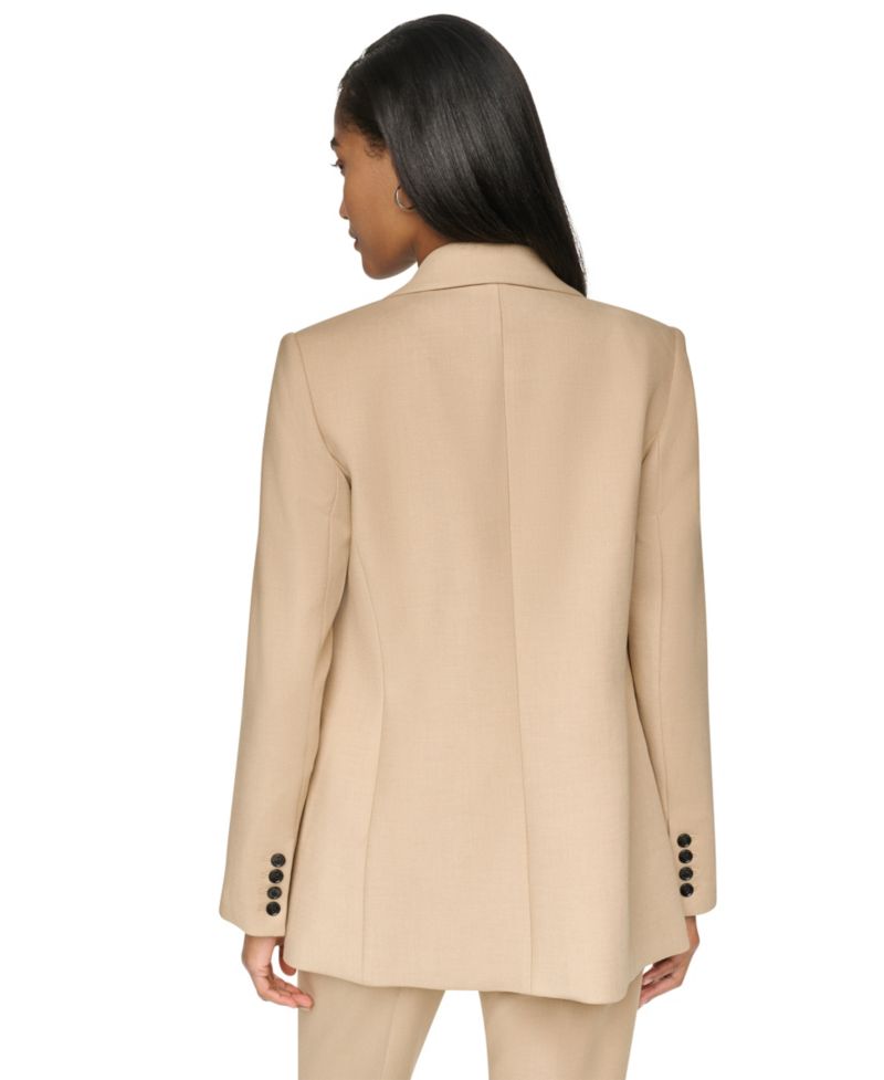 Women's Long-Sleeve Notch Collar Button-Front Blazer