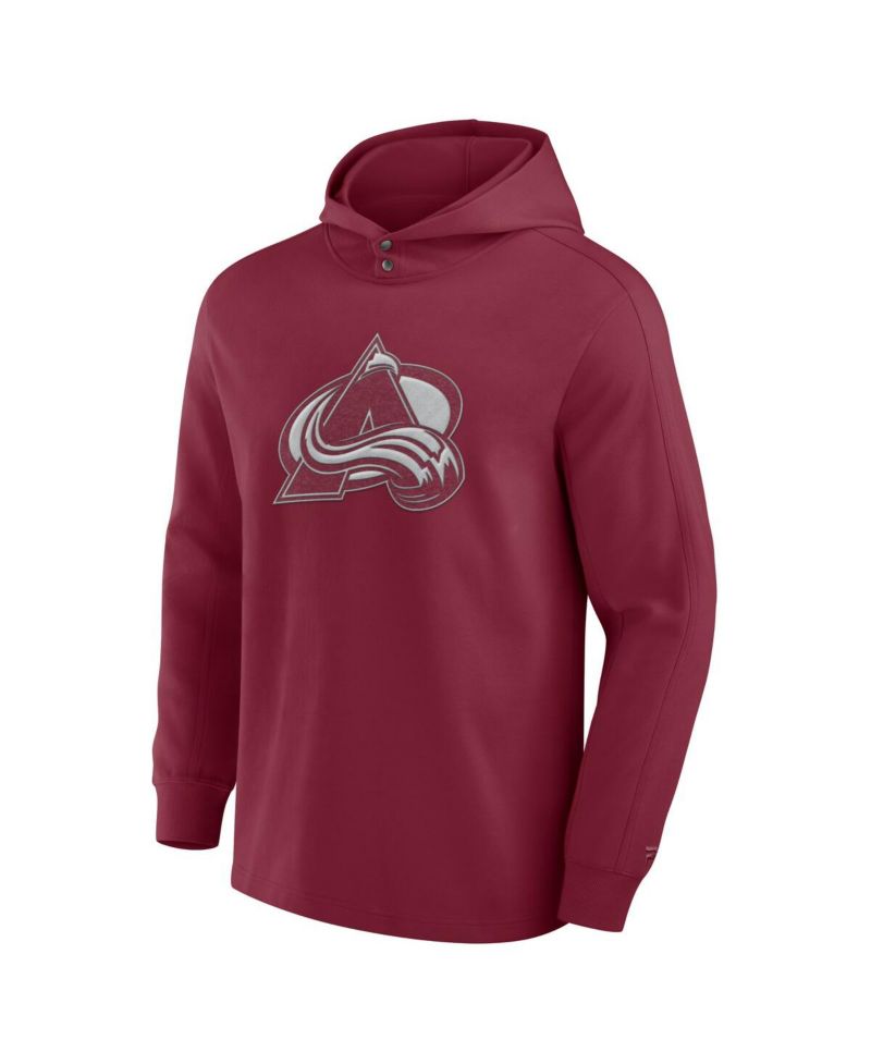 Men's Burgundy Colorado Avalanche Elements Blaze Tri-Blend Long Sleeve Hoodie T-Shirt