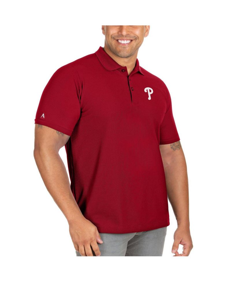 Men's Red Philadelphia Phillies Big & Tall Legacy Pique Polo Shirt