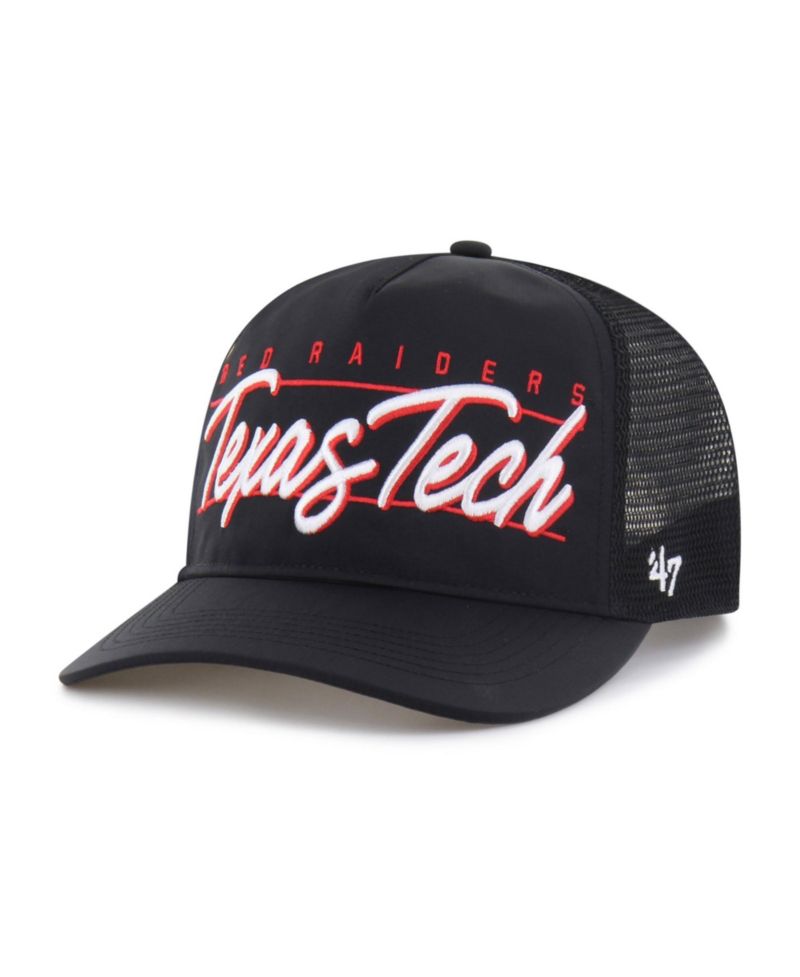 Men's and Women's '47 Black Texas Tech Red Raiders brrr&deg; Condor Mesh Hitch Adjustable Hat