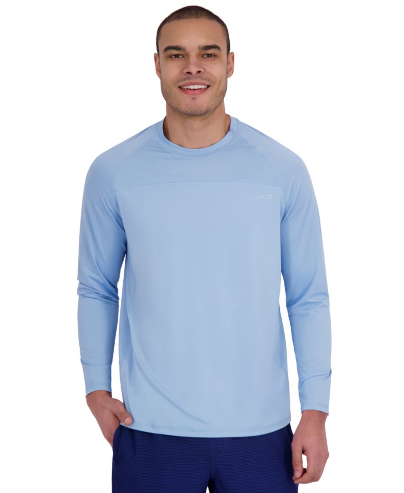 Men's Textured Panel Long -Sleeve UPF 50+ Rashguard