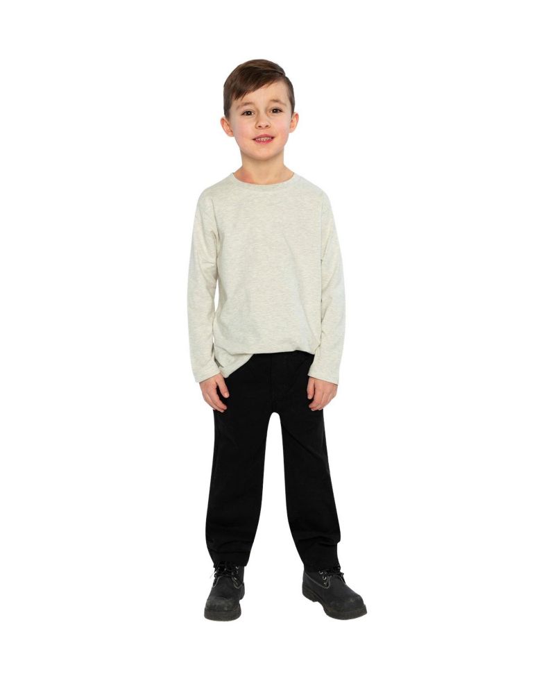 Little Boys (6-12) Cotton Long Sleeve T-Shirt Heather