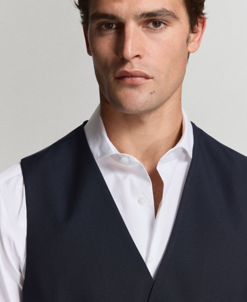 Men's Milan Slim-Fit V-Neck Suit Vest