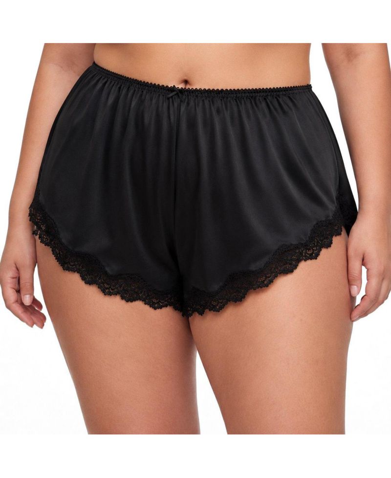 Women's Plus Size Cheeky Lace Trim Short