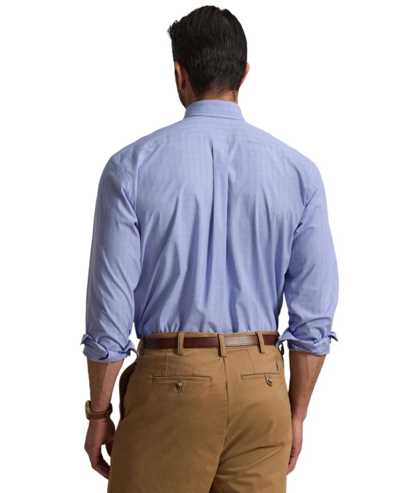 Men's Big & Tall Checked Stretch Poplin Shirt