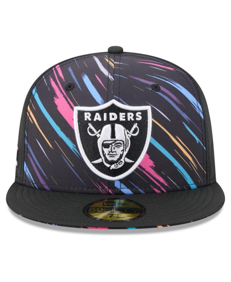 Men's Black Las Vegas Raiders 2026 NFL Cruical Catch 59FIFTY Fitted Hat