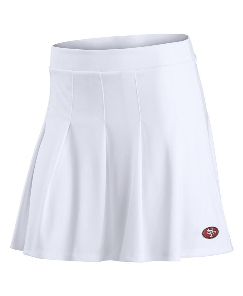 Women's White San Francisco 49ers Primary Logo Tennis Skort