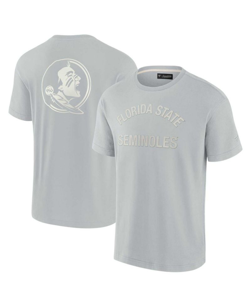 Men's and Women's Gray Florida State Seminoles Super Soft Short Sleeve T-shirt