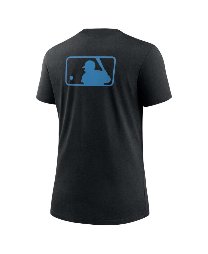 Women's Black Miami Marlins Authentic Collection Early Work Tri-Blend T-Shirt