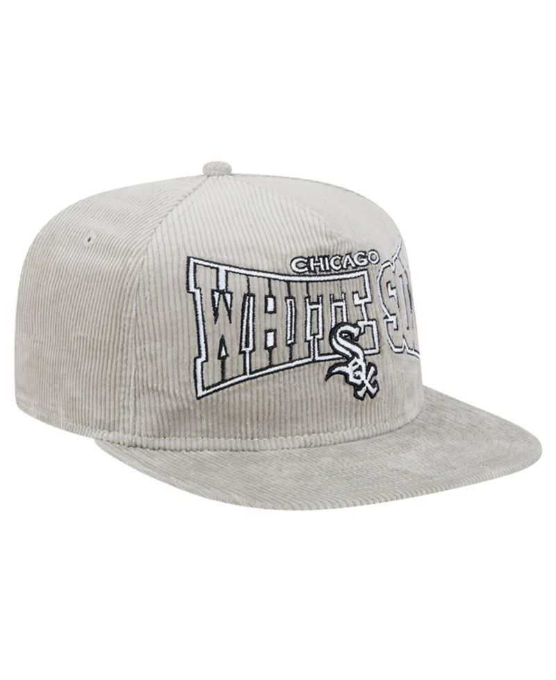 Men's Gray Chicago White Sox Corduroy Golfer Snapback Hat