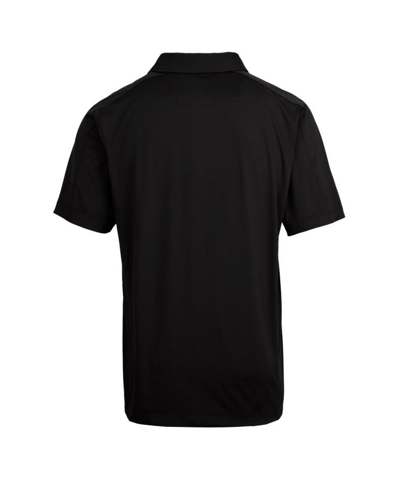 Men's Black Los Angeles Dodgers Prospect Textured Stretch Big & Tall Polo Shirt