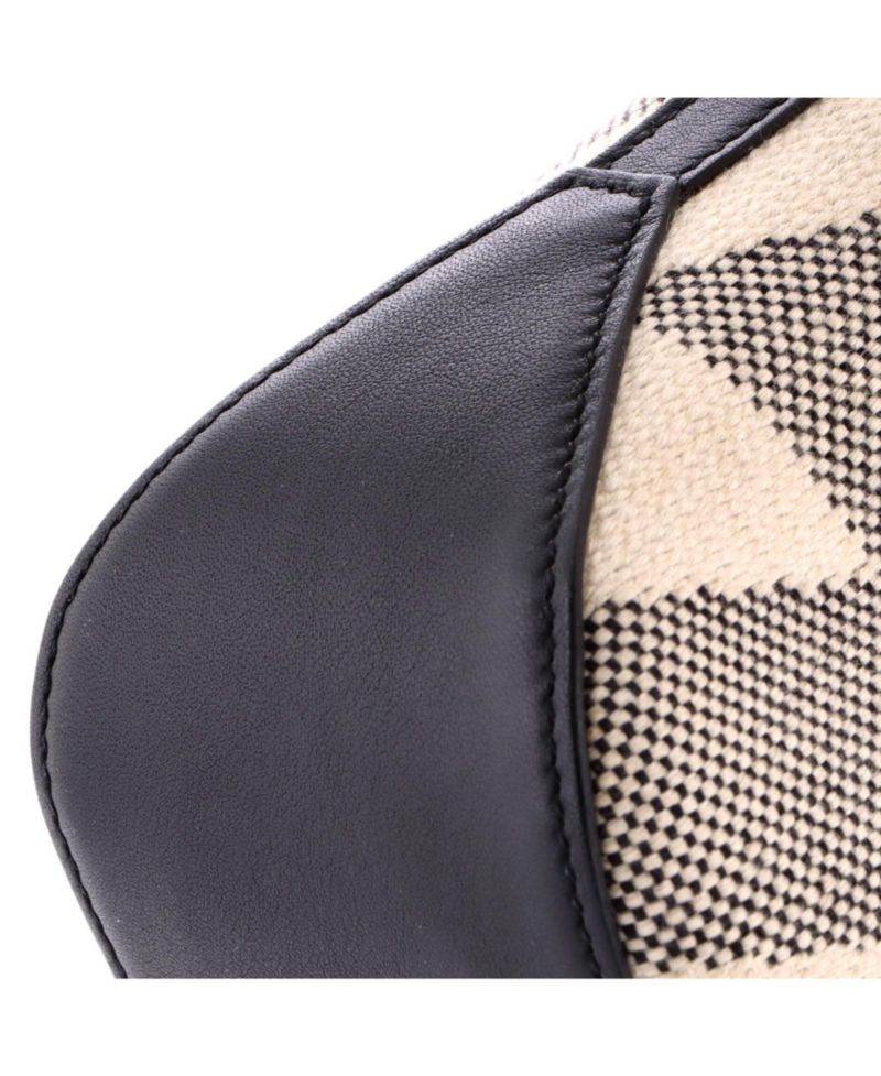27 Cabas H en Biais Tote Canvas with Leather
