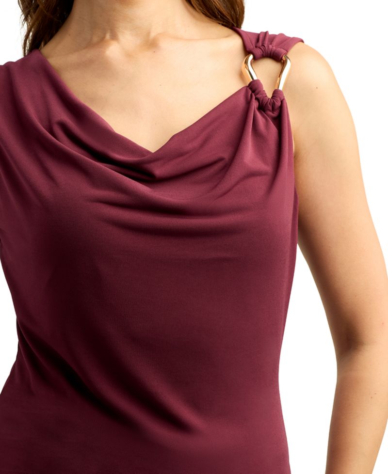 Juniors' Cowl Neck Sleeveless Tank Top