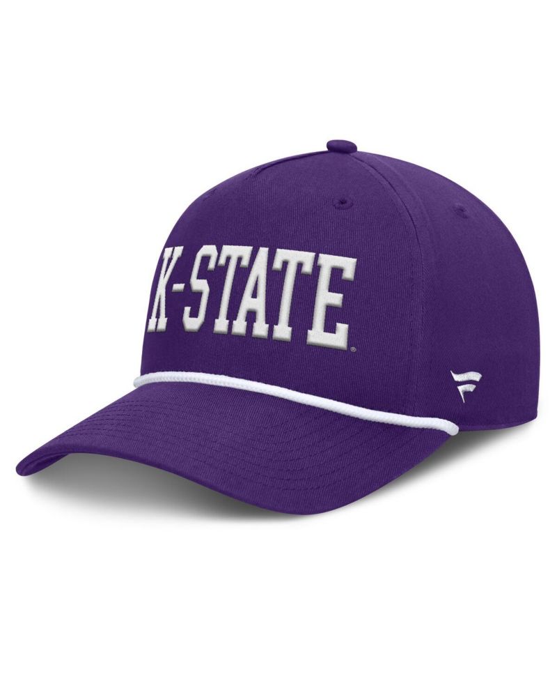 Men's Purple Kansas State Wildcats Foul Ball Rope Adjustable Hat