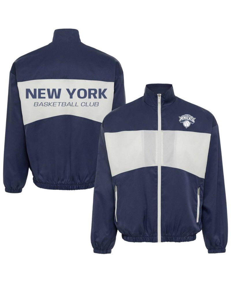 Men's and Women's Blue New York Knicks Athletic Club Collection Senna Premium Lightweight Full-Zip Jacket