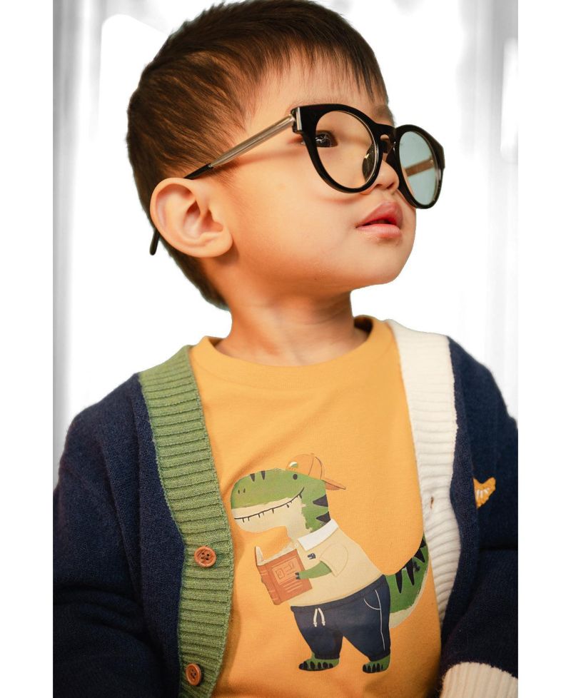 Little and Big Boy 6- 8 Long Sleeve Organic Cotton T-Shirt