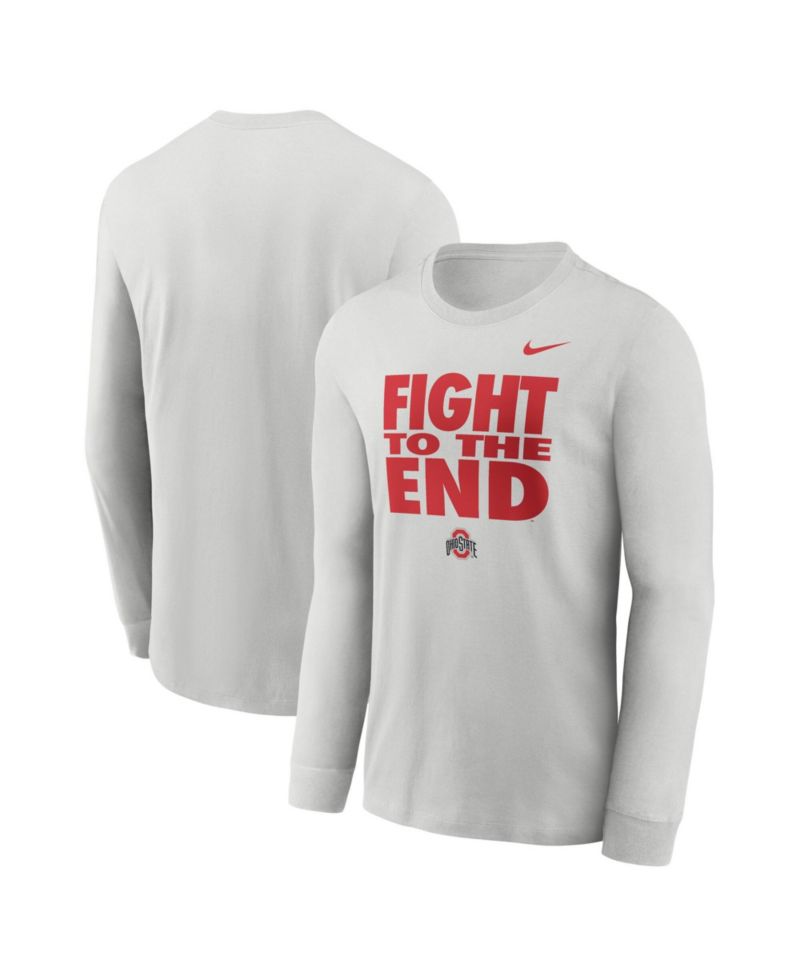 Men's Ohio State Sideline Slogan Long-Sleeve Crewneck T-Shirt