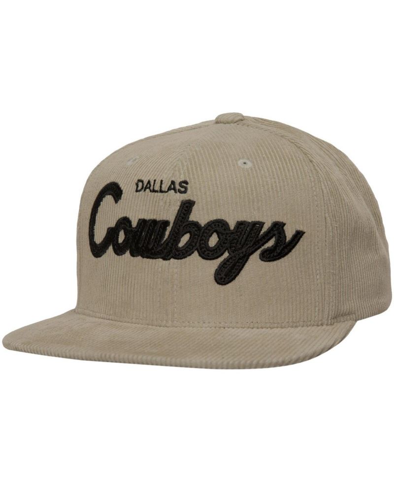 Men's Tan Dallas Cowboys Cord Snapback Hat