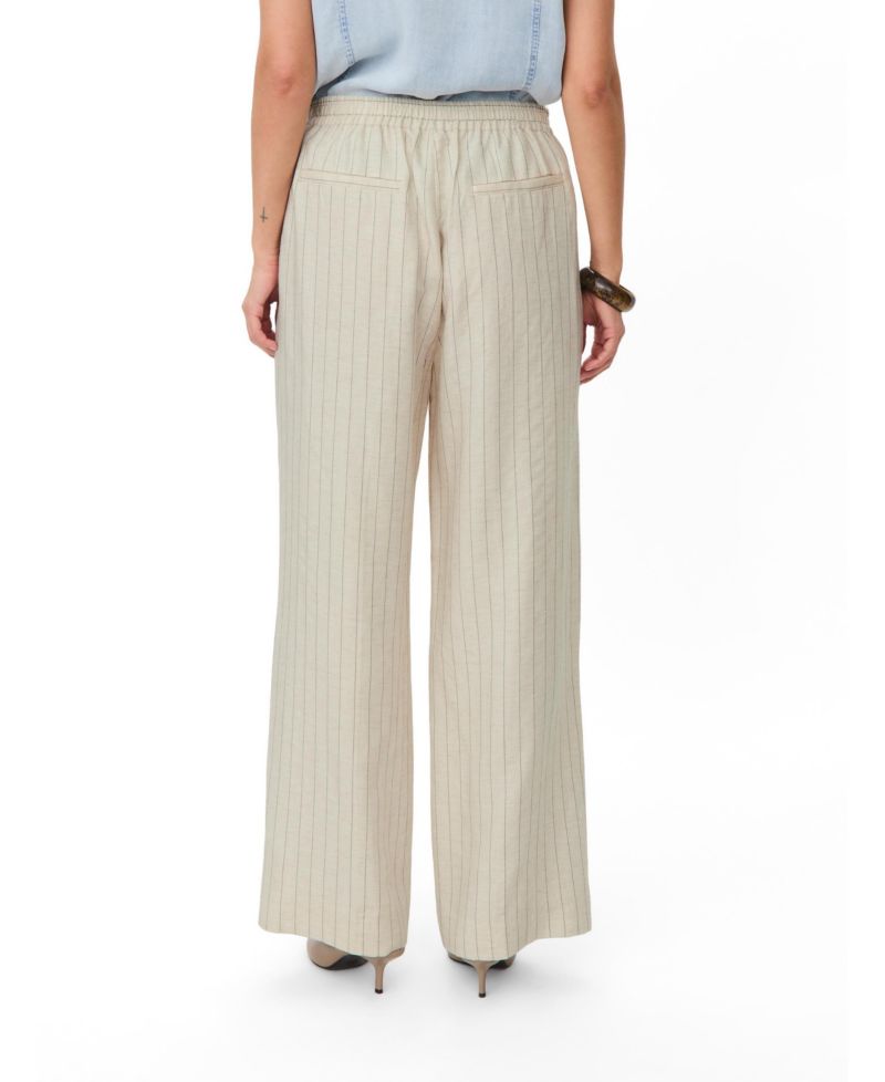 Women's Mapippie Linen-Blend Pinstripe Wide-Leg Trousers