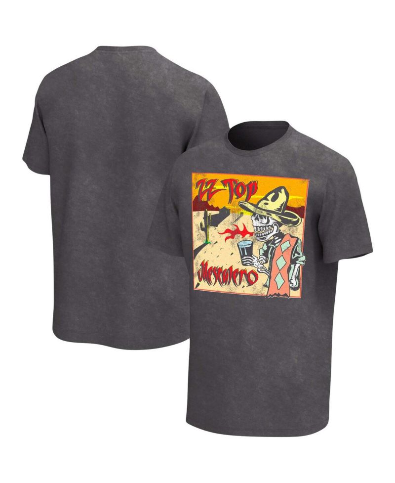 Men's Charcoal ZZ Top Mescalero Washed Graphic T-shirt