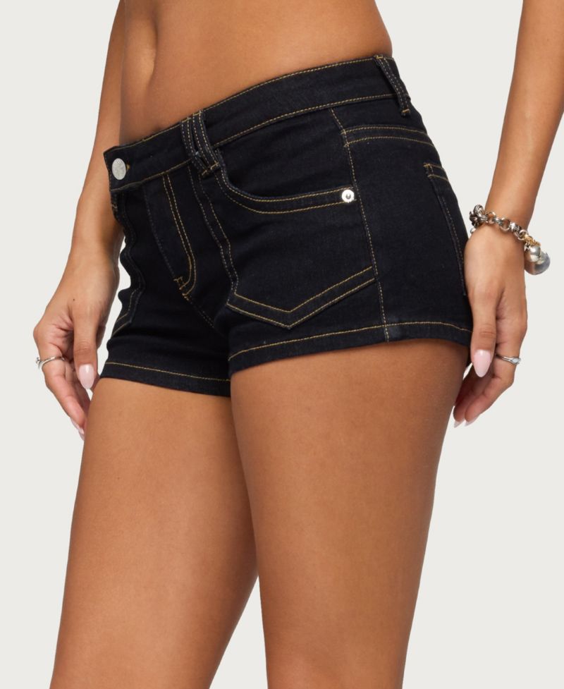 Women's Quinne Contrast Stitch Denim Shorts