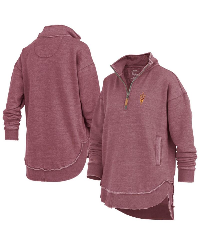 Women's Maroon Arizona State Sun Devils Northfork Sojourn Poncho Quarter-Zip Sweatshirt