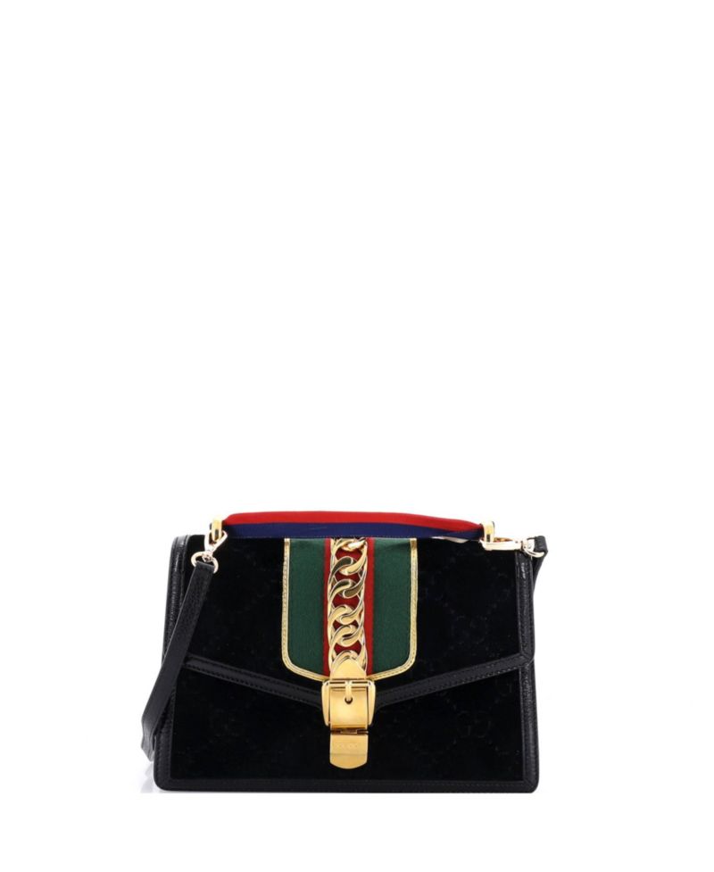 Small Sylvie Shoulder Bag GG Velvet