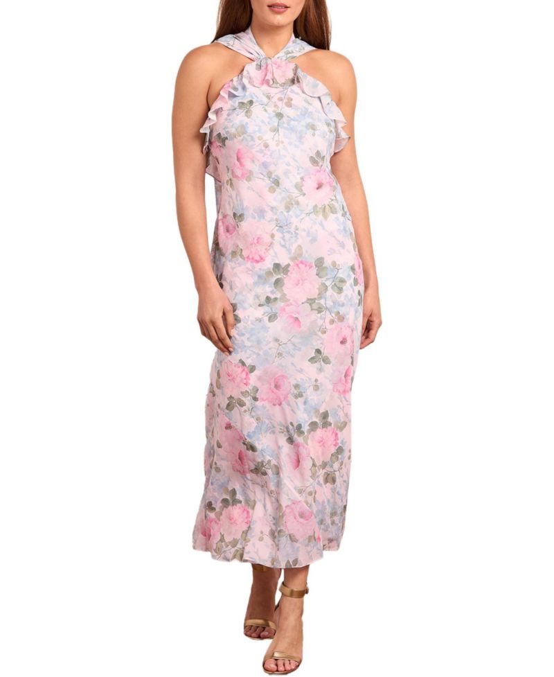 Women's Camille's Garden Halter Neck Ankle Gown