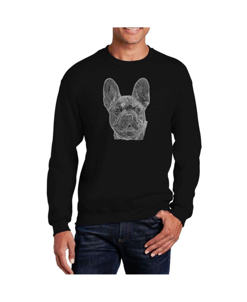 Men's Word Art French Bulldog Crewneck Sweatshirt