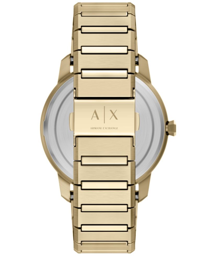 Armani Exchange Men's Quartz Three Hand Gold Stainless Steel Watch 42mm