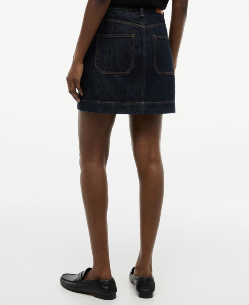 Women's Cotton Denim High-Rise Miniskirt