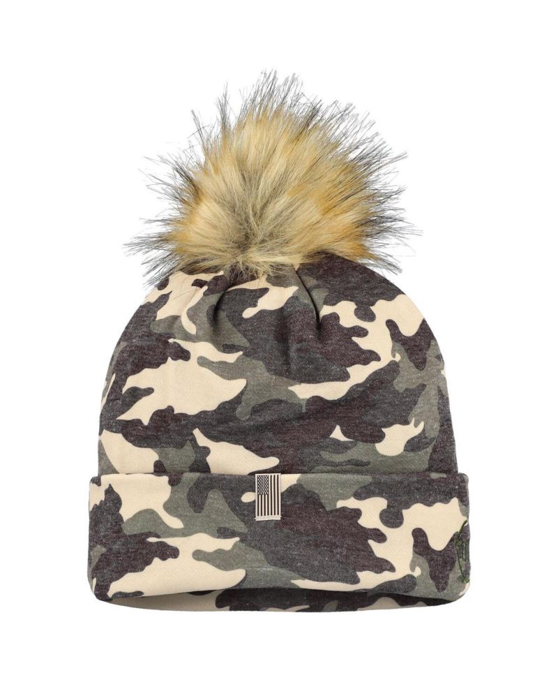 Men's Camo Kentucky Wildcats OHT Military Appreciation Cuffed Pom with Knit Hat