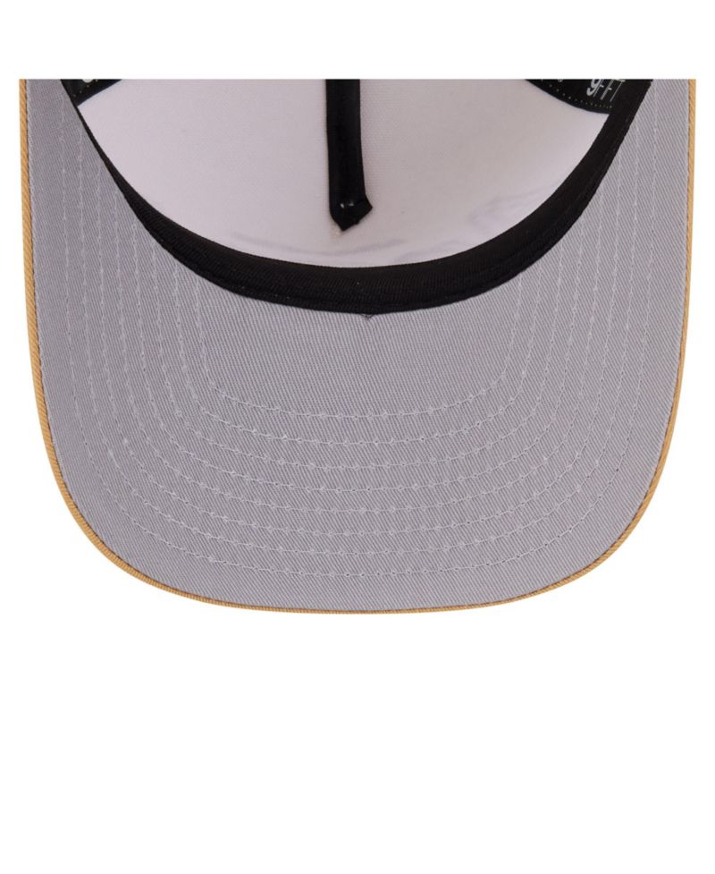 Men's Cream Los Angeles Angels Herringbone 9FIFTY A-Frame Snapback Hat